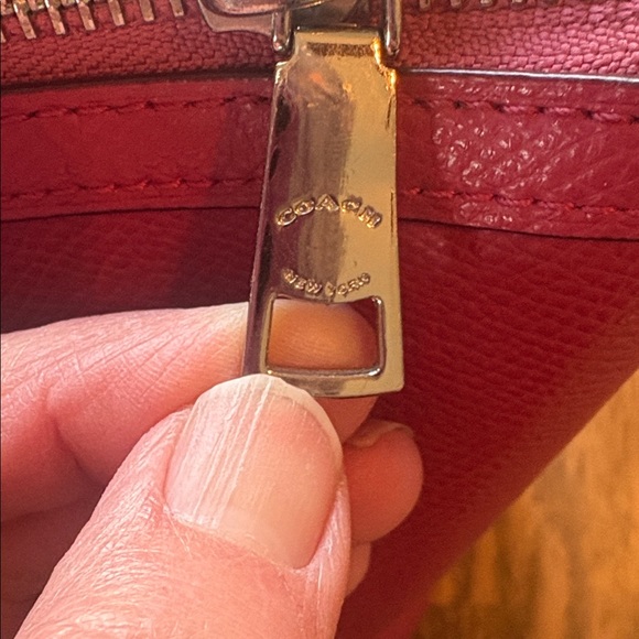 Coach fuchsia pink calf skin leather two way tote - Picture 8 of 16